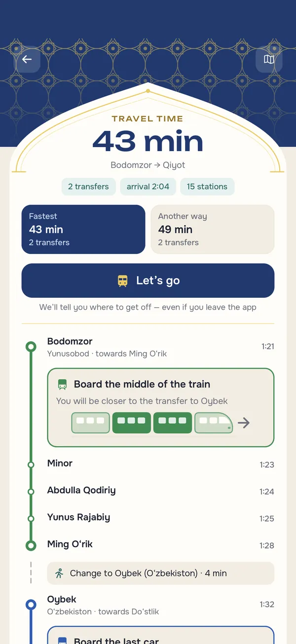 Tip on which car to board