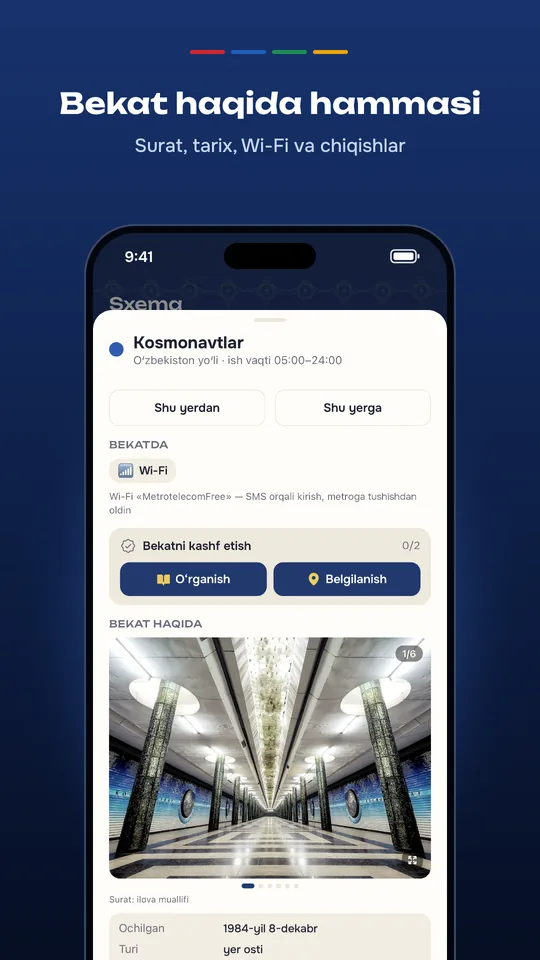 MetroGo ilovasi ekrani 6