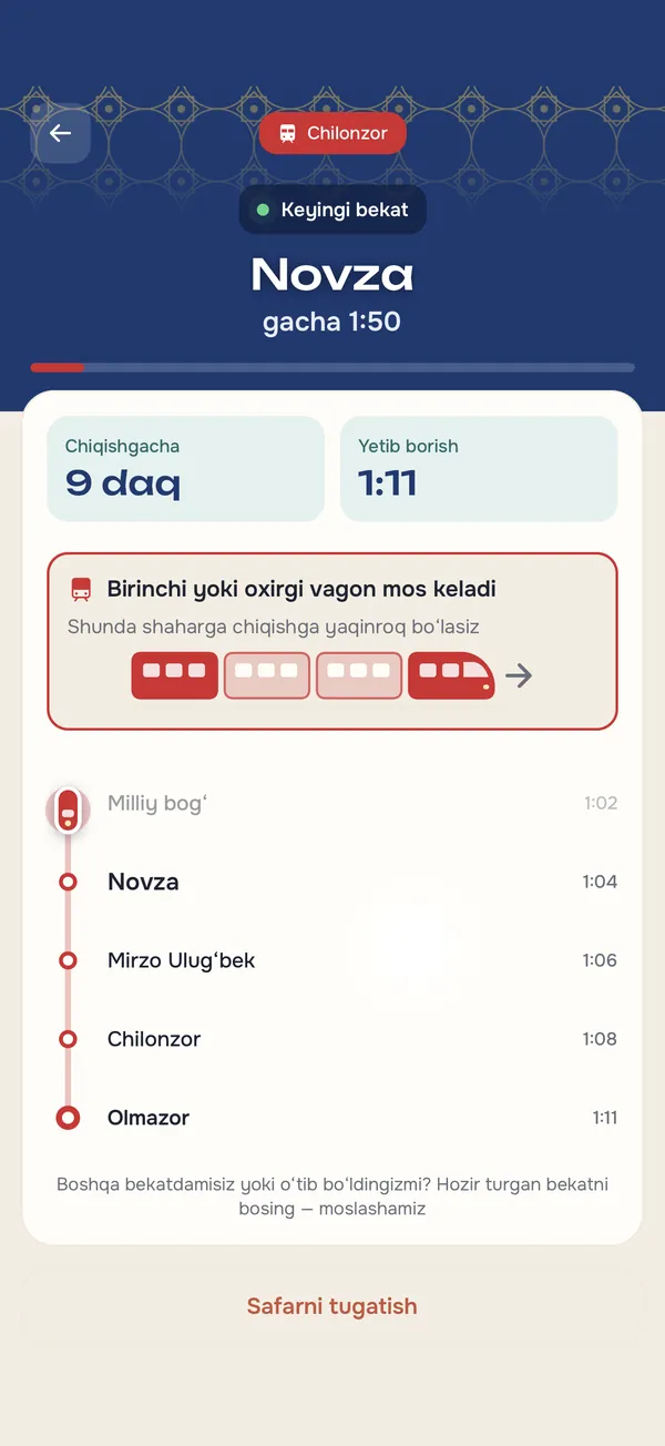 «Ketyapman» rejimi: bekatgacha hisob